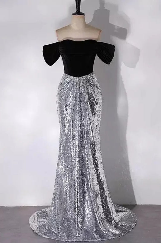 Robe de soirée longue et élégante à sequins brillants NV6720