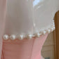 Pink Beaded Halter Elegant Long Ruffle Chiffon Ball Gown Evening Dress Party Dress nv4186