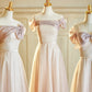 Pink Fashion Elegant Long Satin Bridesmaid Dress Prom Dress Evening Dress Party Dress Graduation Dress nv4045