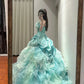 Robe de bal longue bleue NV6717