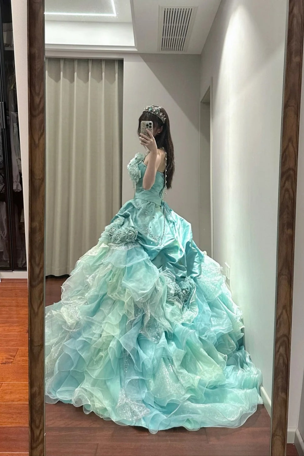 Robe de bal longue bleue NV6717