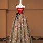 Red tube top floral elegant fashion long tulle Prom Dress evening dress party dress  nv4746