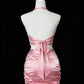 Robe courte en satin tendance pour anniversaire et bal de promo NV6597