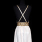 White Vintage Greek Goddess Fashionable Elegant Exquisite Beaded Straps Long Chiffon Ball Gown Evening Gown Prom Dress Wedding Bridesmaid Dress nv3867