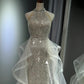 Robe de bal longue en tulle brillant NV6628