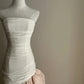 White Pink Fashionable Elegant Long Tulle Satin Floor Length Ball Gown Evening Gown nv4067