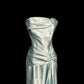 Mint Green Elegant Long Satin Ball Gown Evening Dress Party Dress nv4197