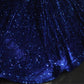 Royal blue vintage elegant pleated long sequin velvet beaded mermaid fishtail slim floor-length tail ball gown evening dress party dress wedding dress nv4123