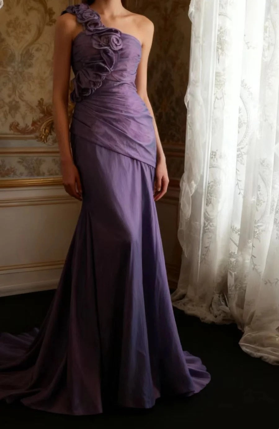Robe longue de princesse violette NV6584