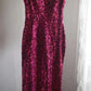 Robe longue moulante rose à paillettes NV6583