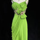 Robe longue vert olive NV6864