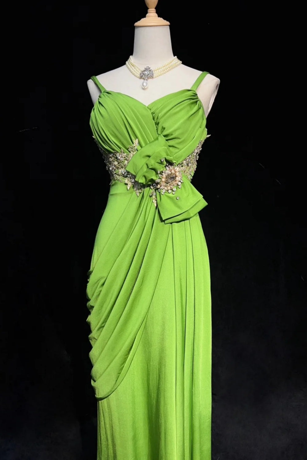 Robe longue vert olive NV6864