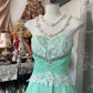 Mint Green Vintage Long Chiffon Ball Gown Evening Dress Party Dress nv4365
