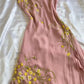 Pink Embroidery Party Dress Vintage Prom Dress Evening Dress New Formal Gowns nv5350