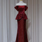 NiceVestidos-_Burgundy elegant sparkling long ball gown formal dress NV5990