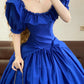 Klein Blue Elegant Long Tulle Ball Gown nv5024
