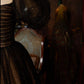 Robe longue scintillante mystérieuse à broderies or foncé NV6537