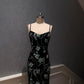 NiceVestidos-_NV Black Floral Long Formal Dress NV5937