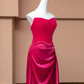 Pink Elegant Fashion Long Satin Prom Dress Evening Dress Party Dress nv4734