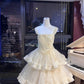 Robe de princesse ravissante et délicate, longue robe de bal en tulle à plusieurs couches NV6643