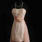Pink lace tube top short front long back prom dress evening dress homecoming dress birthday dress nv4789