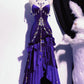 Robe de bal longue violette style rétro, modèle NV6472