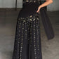 NiceVestidos--Black/Brown Gradient Retro Exquisite Floral Beading Fashionablend Elegant Chiffon Long Prom Dress Graduation Dress NV5853