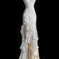 White Shiny Fashion Spaghetti Straps Long Satin Backless Long Ball Gown Evening Dress Party Dress nv3581
