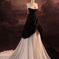 Black and white A-line ball gown evening dress nv1907