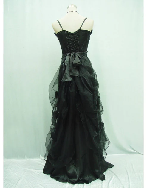 Green/Black Elegant Vintage Fashion A-line Sweetheart Tulle Floor Length Formal Evening Gown Ball Gown nv3859
