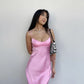🌷Light Pink Elegant Beautiful Charming Long Satin Prom Dress Evening Dress Party Dress Prom Dress nv3993
