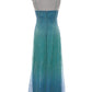 Blue shiny fashion gradient spray gold retro elegant sling long tulle ball gown evening dress party dress nv2761 nv2761