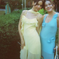 Yellow Fashion Elegant Spaghetti Strap Long Chiffon Ball Gown Evening Dress Wedding Guest Party Dress Prom Dress nv4022