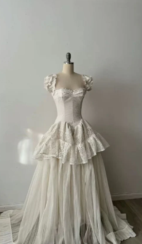 Robe de mariée vintage neuve, robe longue, robe de mariée NV6690