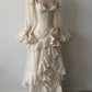NiceVestidos - Robe de bal à manches longues, longue et exquise, en dentelle NV6031