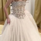 NiceVestidos--White Delicate Beaded Long Tulle Ball Gown Wedding Dress NV5838