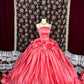 Pink Floral Elegant Sophisticated Long Floor Length Ball Gown Evening Gown Wedding Dress nv4174