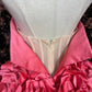 Pink Floral Elegant Sophisticated Long Floor Length Ball Gown Evening Gown Wedding Dress nv4174