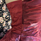 Red Gorgeous Sparkly Delicate Floral Appliqué Long Tulle Floor Length Ball Gown Evening Gown nv4017