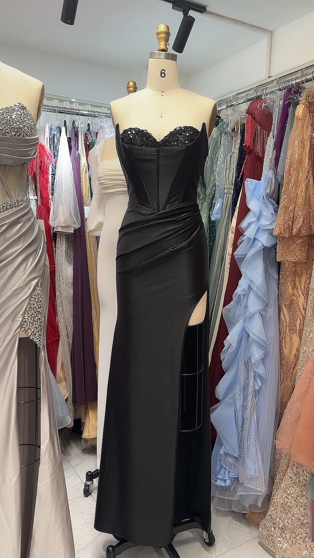 Nouvelle robe de bal longue en satin, élégante et tendance, NV6631
