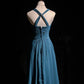 Blue Simple Long Chiffon Ball Gown Evening Dress Party Dress nv4392
