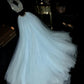 Blue gorgeous fashion long tulle ball gown evening dress party dress nv4309