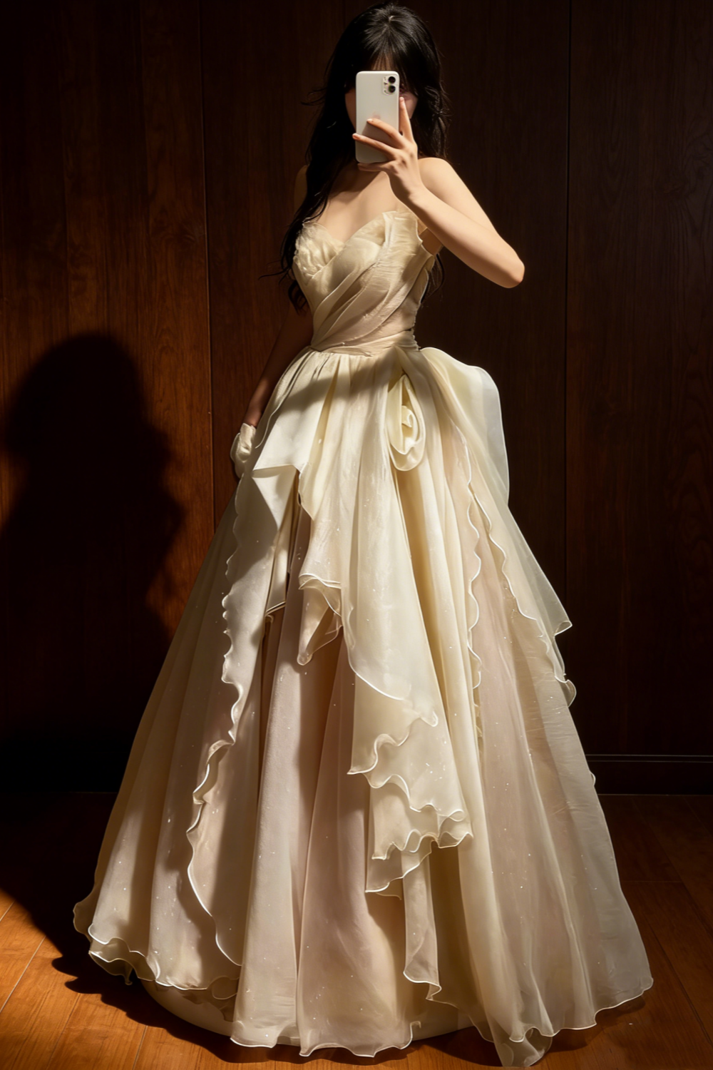Robe bustier en tulle scintillant NV6750