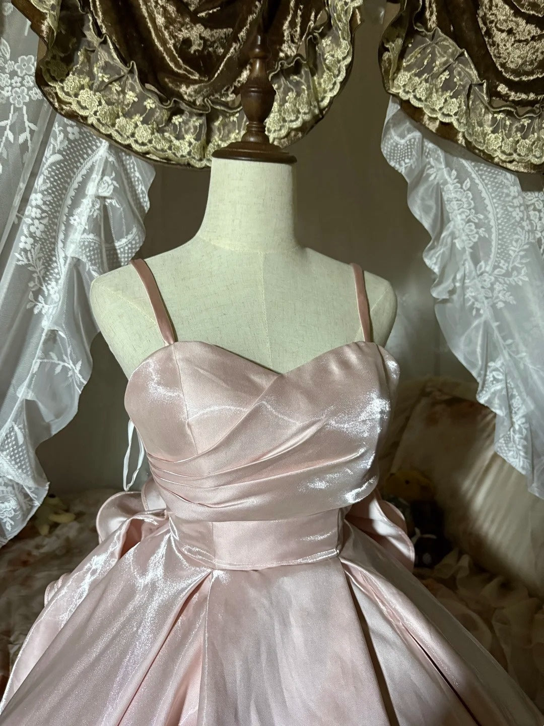Robe de bal longue rose NV6592