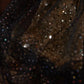 Robe longue scintillante mystérieuse à broderies or foncé NV6537