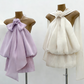 Robe de soirée courte en mousseline de soie, motif floral délicat, couleur champagne, robe de fête d'anniversaire, nv4104