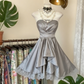 Robe bustier noire mini style Hepburn vintage - Ourlet à volants - Robe de soirée ravissante NV6756