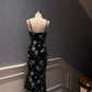 NiceVestidos-_NV Black Floral Long Formal Dress NV5937