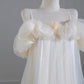 Light Yellow Sweet Floral Long Chiffon Prom Dress Evening Dress Party Dress nv4960