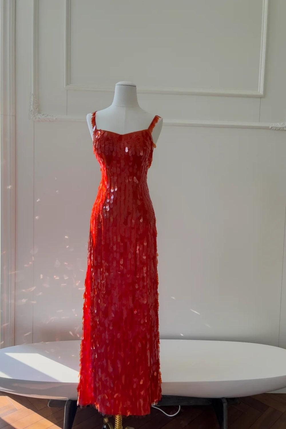 NiceVestidos-_NV Red Long Sequined Birthday Dress, Formal Prom Dress NV5945
